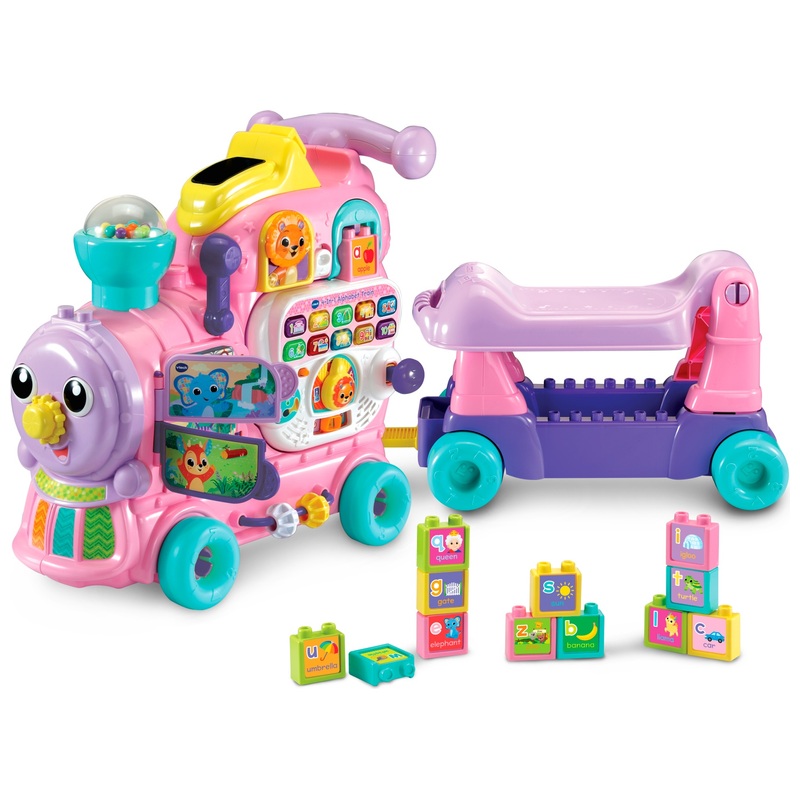 VTech Baby 4-in-1 Alphabet Train Ride On Pink