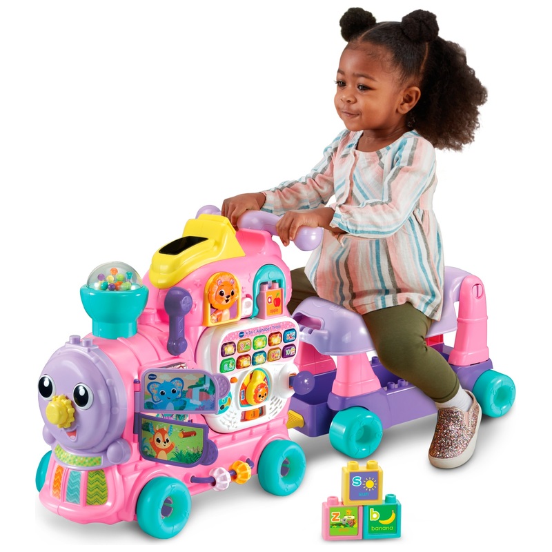 VTech Baby 4-in-1 Alphabet Train Ride On Pink