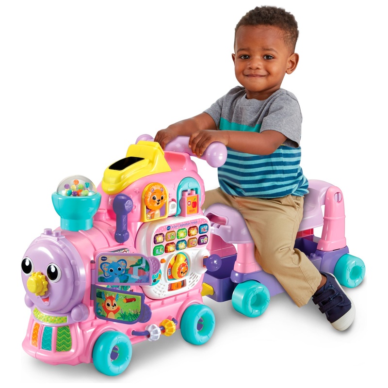 VTech Baby 4-in-1 Alphabet Train Ride On Pink 6 VTech Baby 4-in-1 Alphabet Train Ride On Pink