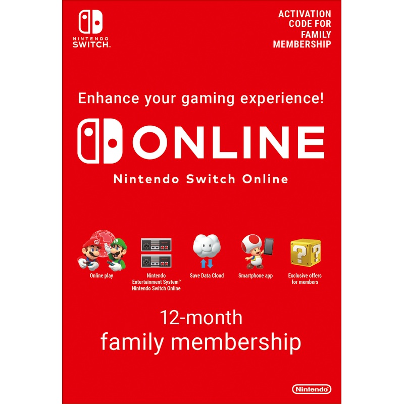 Nintendo Switch Online 12 Month Family Membership Digital Download