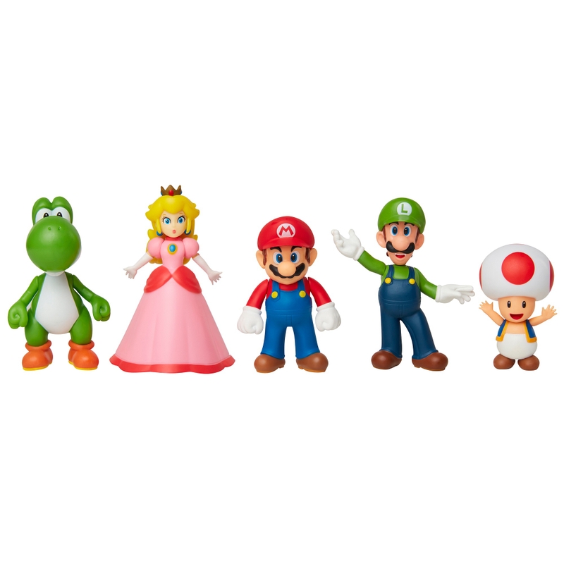 Nintendo Super Mario Action Figures Mario and Friends 6cm 5 Pack