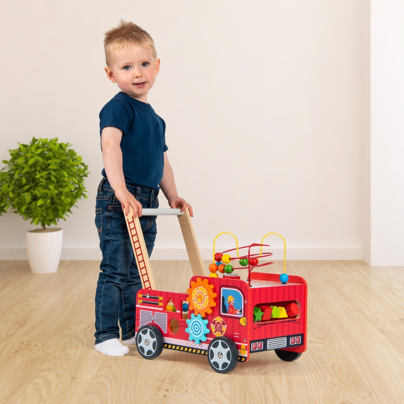 Squirrel Play Wooden Activity Baby Walker Fire Engine 4 Squirrel Play Wooden Activity Baby Walker Fire Engine