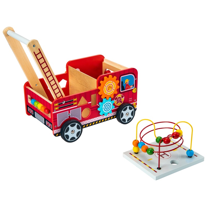 Squirrel Play Wooden Activity Baby Walker Fire Engine 7 Squirrel Play Wooden Activity Baby Walker Fire Engine