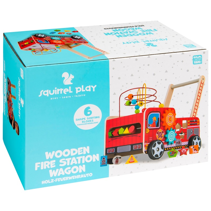 Squirrel Play Wooden Activity Baby Walker Fire Engine 8 Squirrel Play Wooden Activity Baby Walker Fire Engine