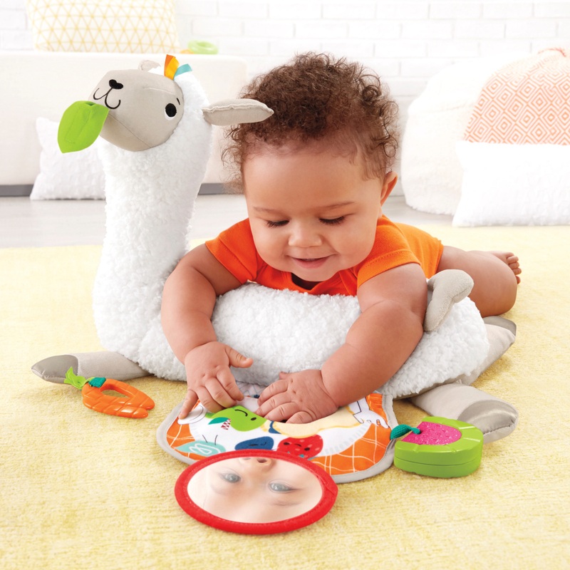 Fisher-Price Grow-with-Me Tummy Time Llama Pillow