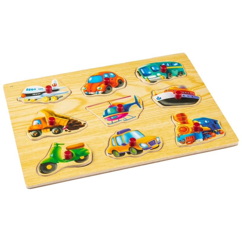 Chunky Wooden Vehicle Shapes Puzzle