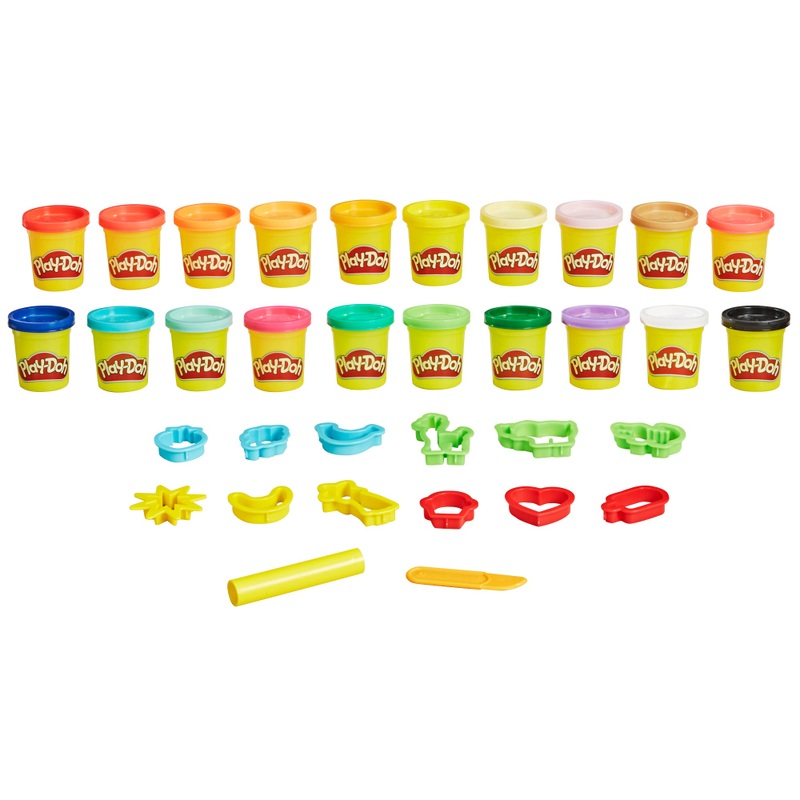 Play-Doh Set Bucket of Fun 20 Play-Doh Tubs and 14 Accessories