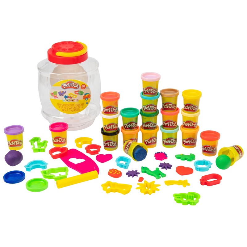 Play-Doh Set Bucket of Fun 20 Play-Doh Tubs and 14 Accessories