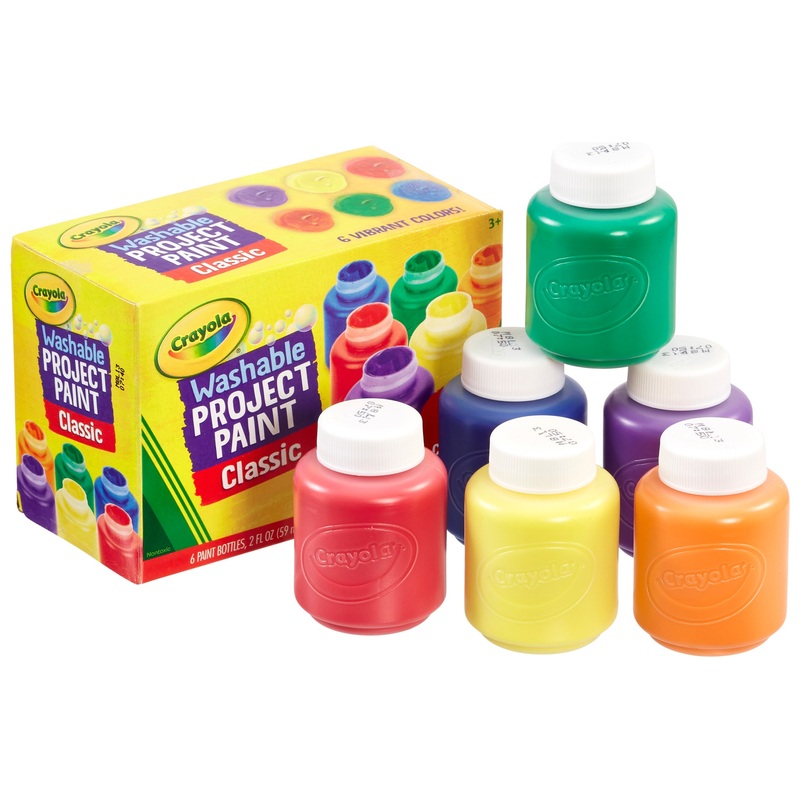 Crayola Washable Project Paint Classic Colours 6 Pack