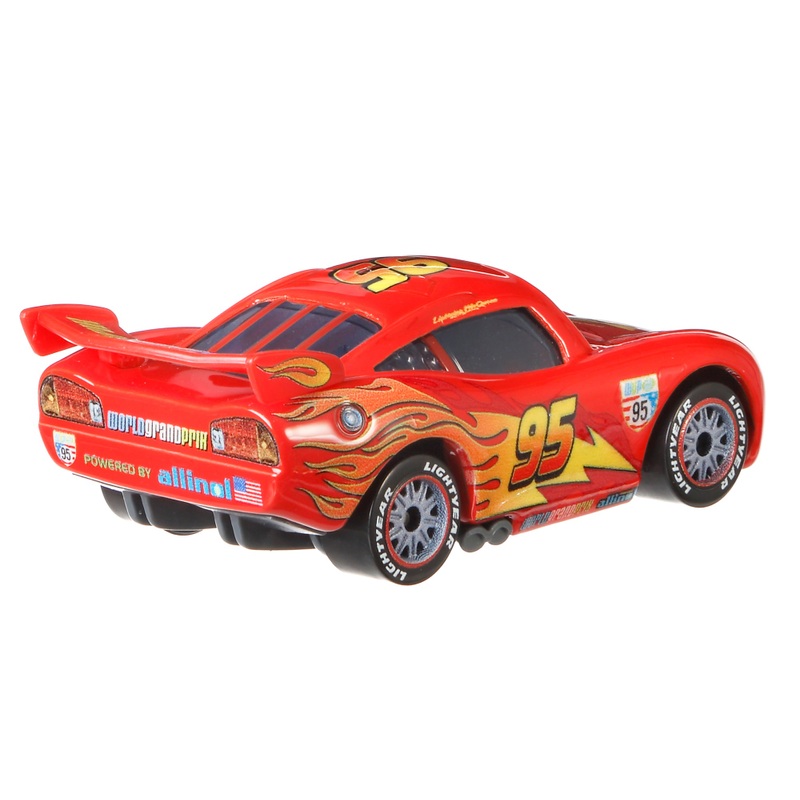 Disney Cars Diecast Car Lightning McQueen with Racing Wheels 1:55 Scale