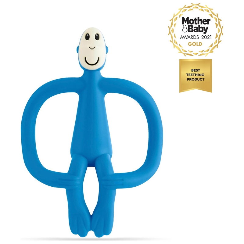 Matchstick Monkey Teething Toy and Gel Applicator Blue