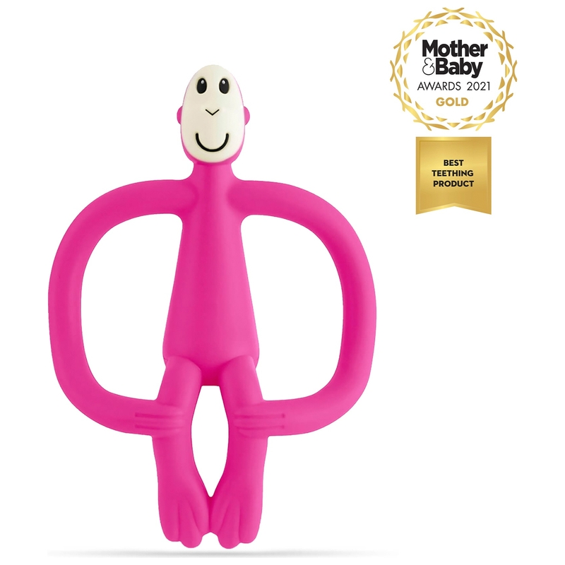 Matchstick Monkey Teething Toy and Gel Applicator Pink