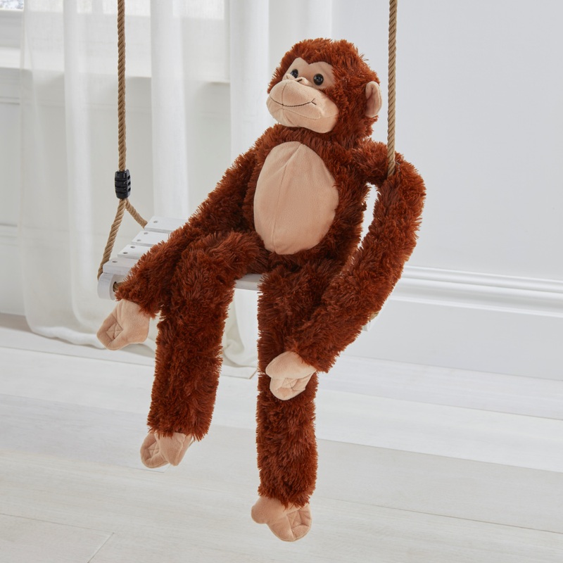 Monty the Dark Brown Cheeky Hanging Monkey Soft Toy 75cm 2 Monty the Dark Brown Cheeky Hanging Monkey Soft Toy 75cm