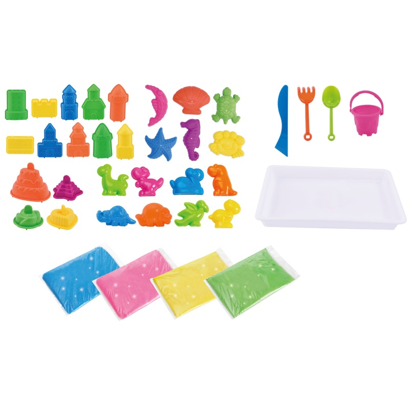 Magic Sand Sensory Sand 4-in-1 Pack 1200g Assortment 3 Magic Sand Sensory Sand 4-in-1 Pack 1200g Assortment