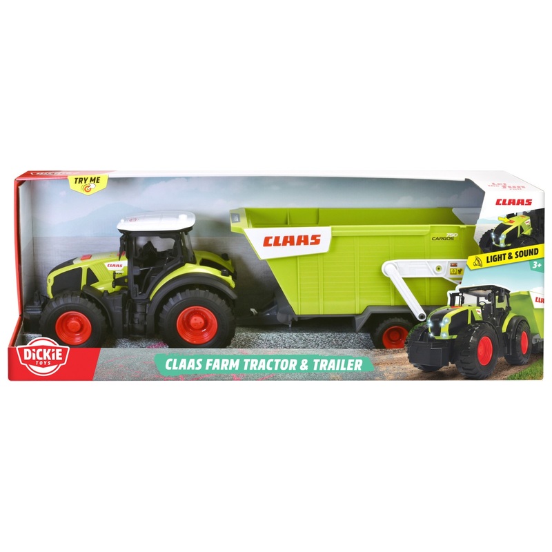 Dickie Toys CLAAS Farm Tractor & Trailer Set 7 Dickie Toys CLAAS Farm Tractor & Trailer Set