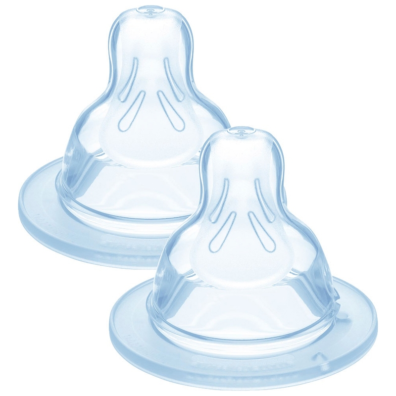 MAM Slow Flow Size 1 Baby Bottle Teats 2 Pack