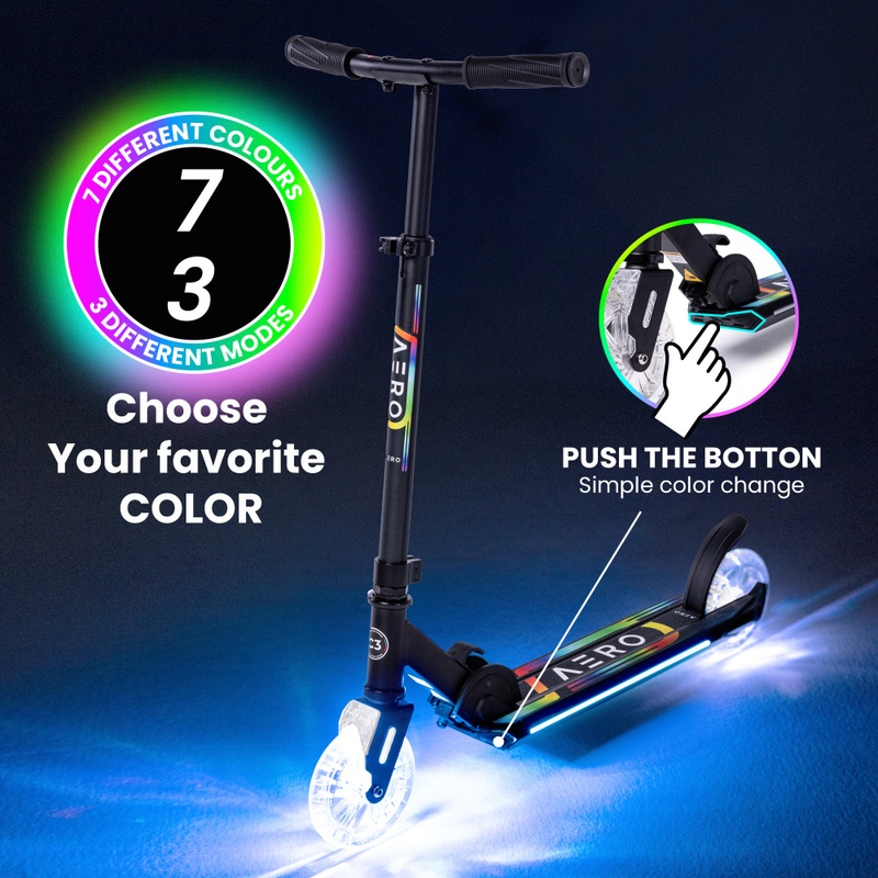 Aero C3 Folding Scooter with LED Lights
