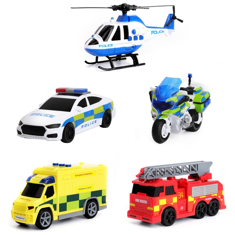 Super Wheelz Lights & Sounds Emergency Team 5 Pack