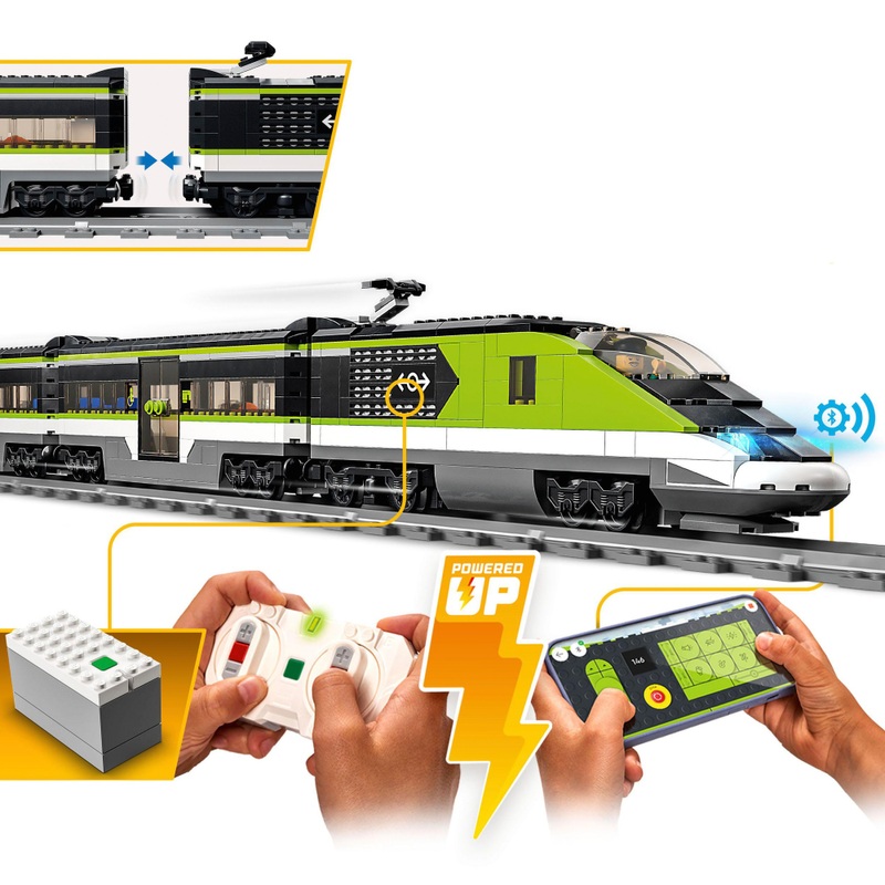 LEGO City 60337 Remote Control Express Passenger Train Set Powered UP