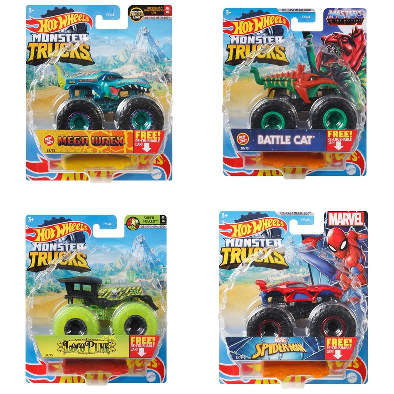 Hot Wheels Monster Trucks 1:64 Die-Cast Car Assortment
