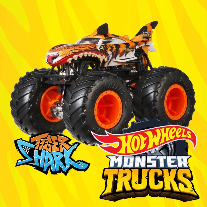 Hot Wheels Monster Trucks 1:64 Die-Cast Car Assortment 4 Hot Wheels Monster Trucks 1:64 Die-Cast Car Assortment