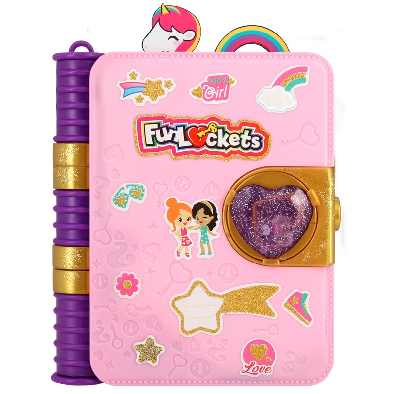 FunLockets Secret Journal Set Pink Glitter