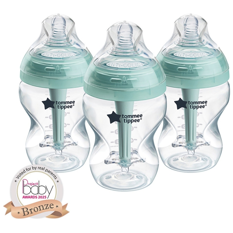 Tommee Tippee Advanced Anti-Colic Self-Sterilising Baby Bottles 260ml Slow-Flow 3 Pack