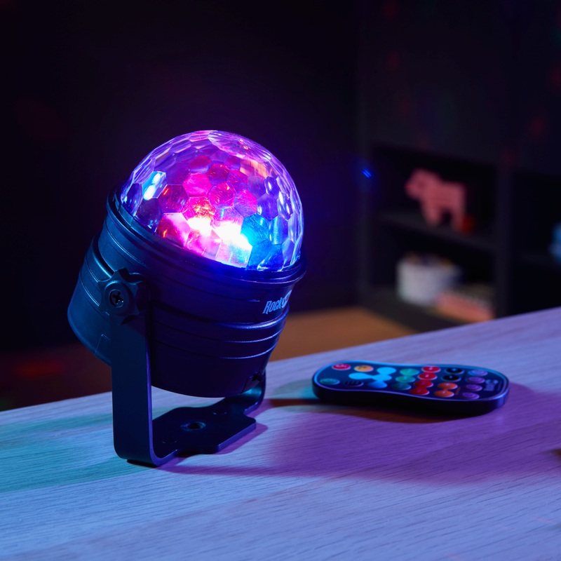 RockJam Portable Multi-Colour LED Disco Light with Remote Control