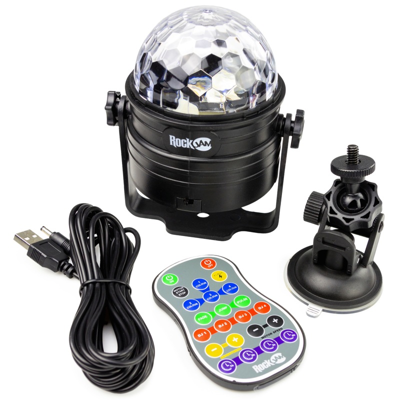 RockJam Portable Multi-Colour LED Disco Light with Remote Control 7 RockJam Portable Multi-Colour LED Disco Light with Remote Control