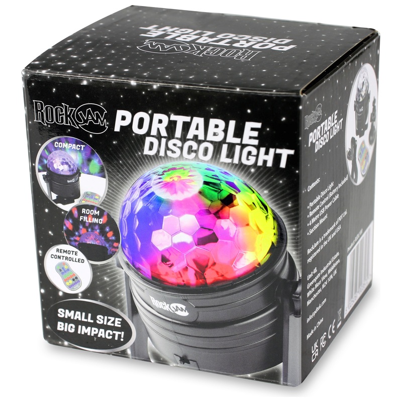 RockJam Portable Multi-Colour LED Disco Light with Remote Control 8 RockJam Portable Multi-Colour LED Disco Light with Remote Control