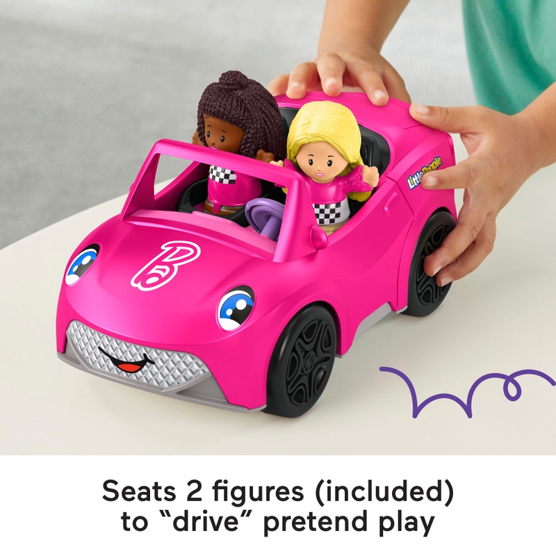 Fisher-Price Little People Barbie Convertible with Figures Set 4 Fisher-Price Little People Barbie Convertible with Figures Set