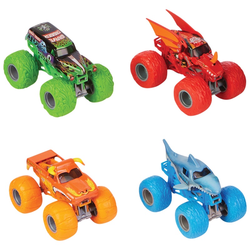 Monster Jam Tough Threads 1:64 Die-Cast Monster Trucks 4 Pack