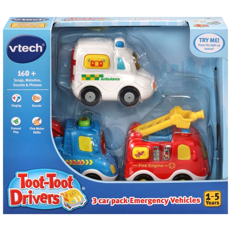 VTech Toot-Toot Drivers Toy Cars Emergency Vehicles 3 Pack