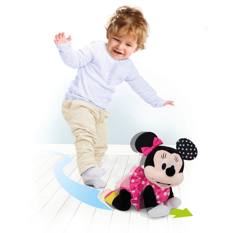 Clementoni Disney Baby Minnie Crawl With Me Plush Toy