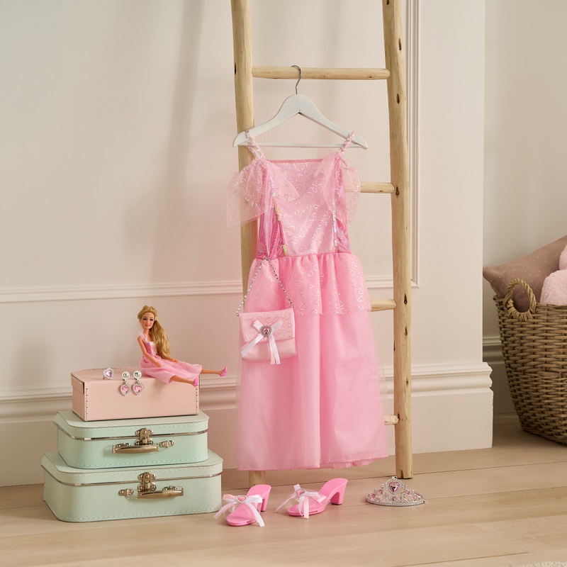 Princess Costume and Dress-Up Accessories with Doll Playset