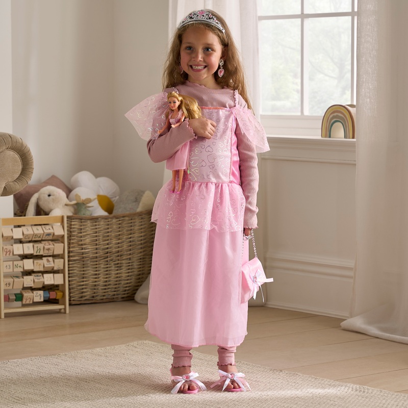 Princess Costume and Dress-Up Accessories with Doll Playset