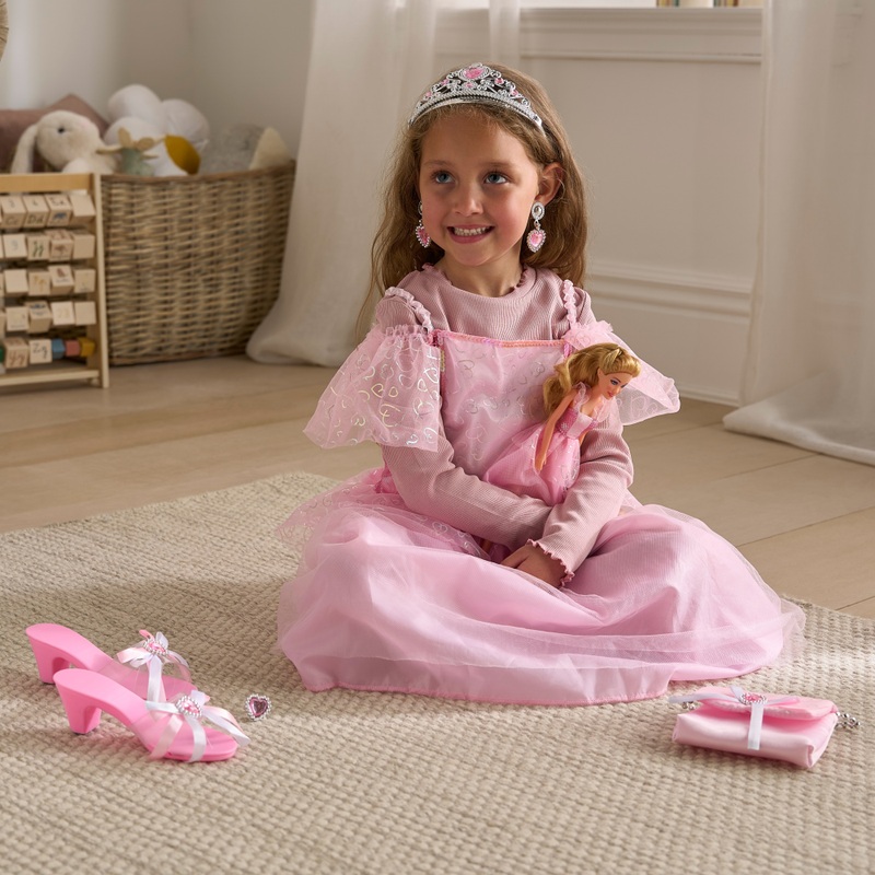 Princess Costume and Dress-Up Accessories with Doll Playset