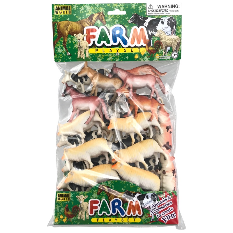 Farm Animal Figures 24 Pack