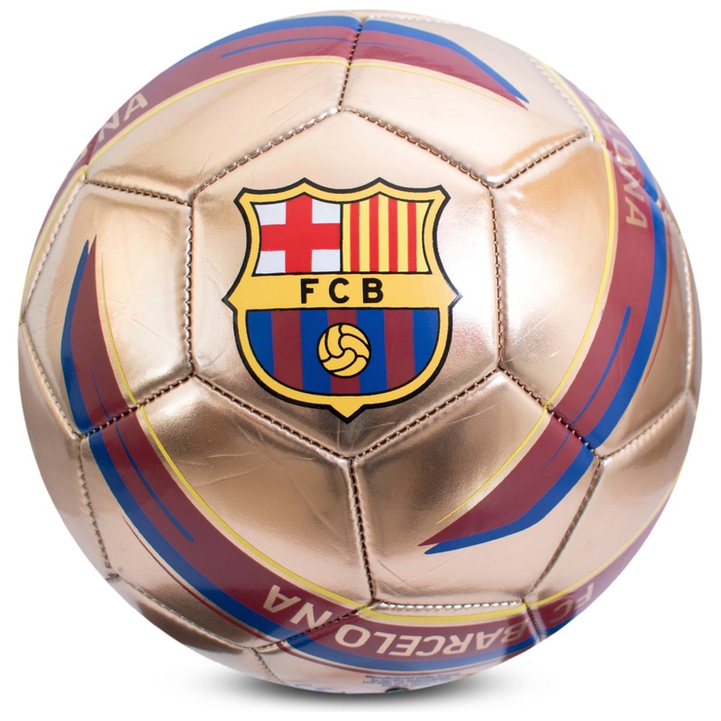 FC Barcelona Size 5 Football Metallic Gold