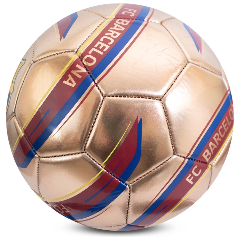 FC Barcelona Size 5 Football Metallic Gold
