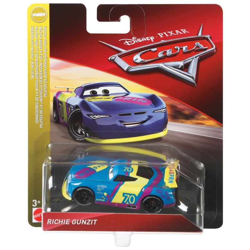 Disney Cars Diecast Car Richie Gunzit 1:55 Scale 4 Disney Cars Diecast Car Richie Gunzit 1:55 Scale