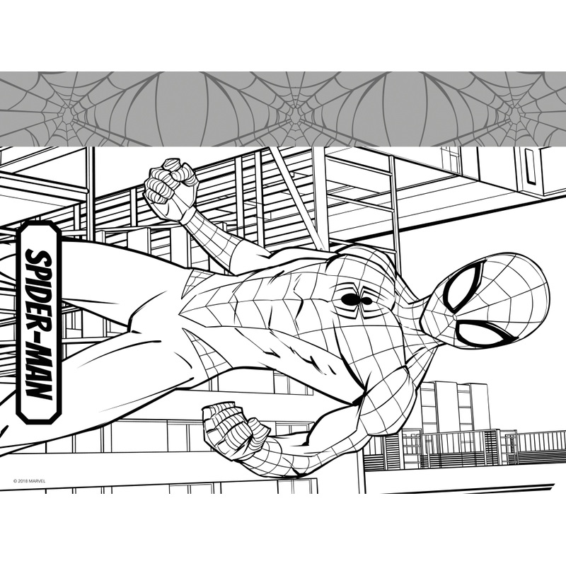 Marvel Spider-Man Colouring Pages and Stickers Pad Assortment 3 Marvel Spider-Man Colouring Pages and Stickers Pad Assortment