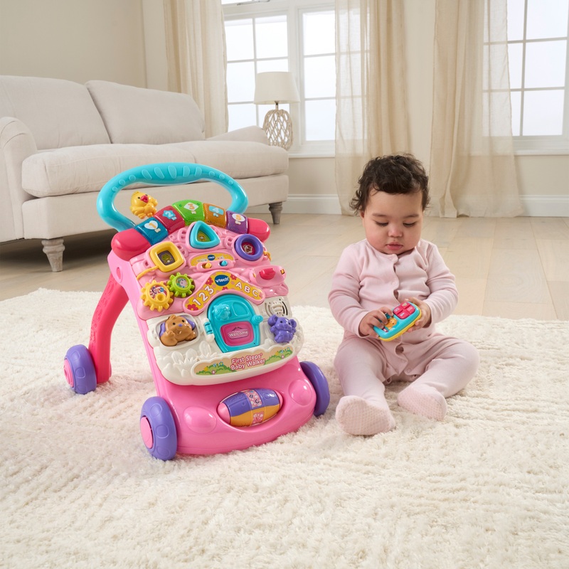VTech Baby First Steps Baby Walker Pink 4 VTech Baby First Steps Baby Walker Pink