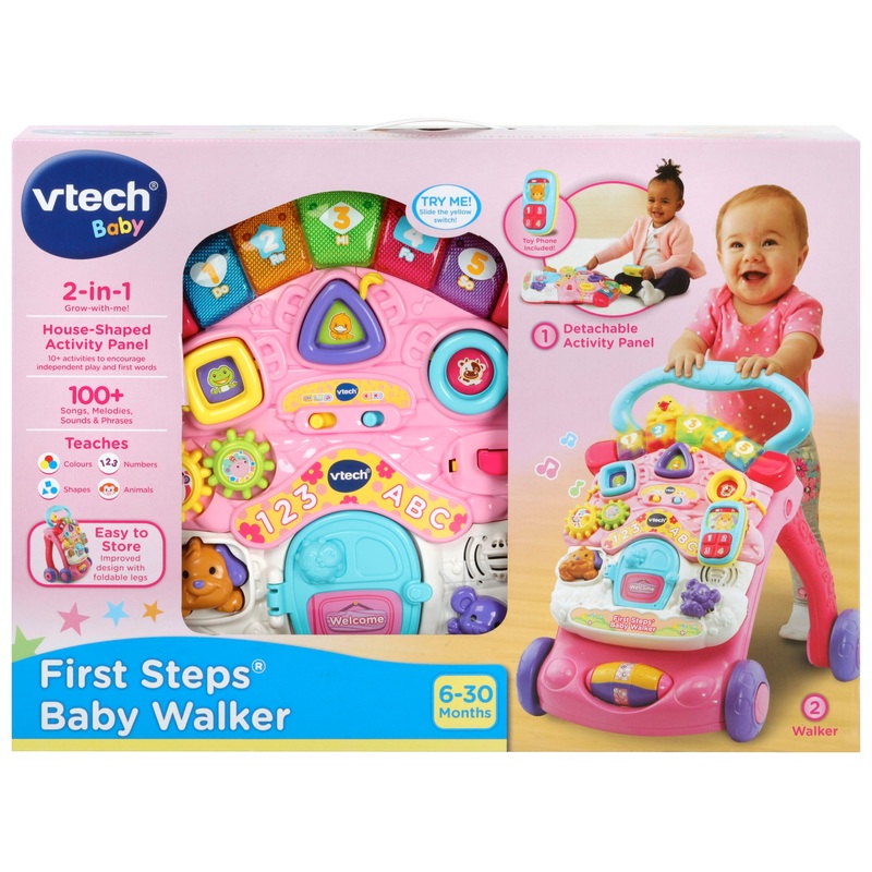 VTech Baby First Steps Baby Walker Pink 8 VTech Baby First Steps Baby Walker Pink