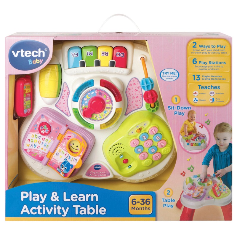 VTech Baby Play & Learn Activity Table Pink