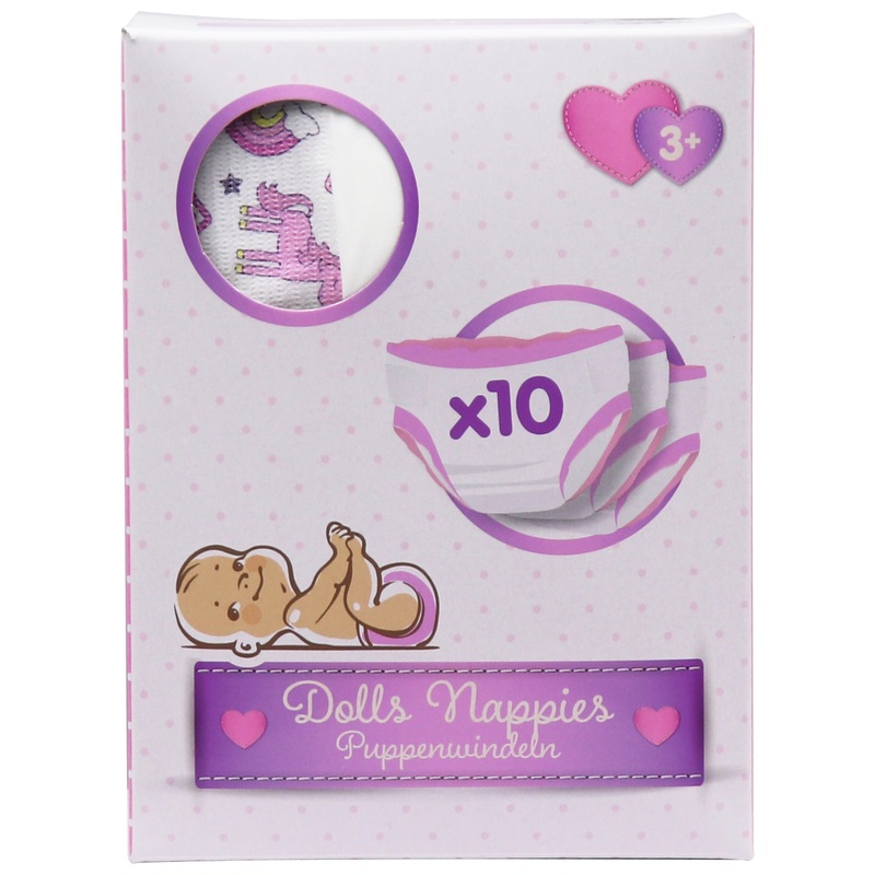 Baby Doll Nappies Accessory 10 Pack