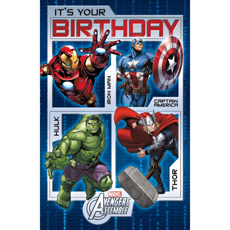 Marvel Avengers Birthday Card (No Age) Assortment