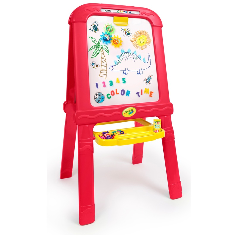 Crayola Easel 2-in-1 Chalkboard and Magnetic Whiteboard 85+ Piece Set 2 Crayola Easel 2-in-1 Chalkboard and Magnetic Whiteboard 85+ Piece Set