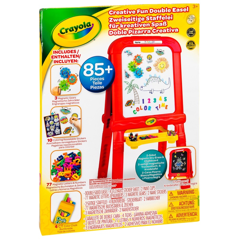 Crayola Easel 2-in-1 Chalkboard and Magnetic Whiteboard 85+ Piece Set 7 Crayola Easel 2-in-1 Chalkboard and Magnetic Whiteboard 85+ Piece Set