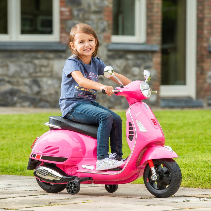 Vespa GTS Super Scooter 6V Electric Ride On Pink